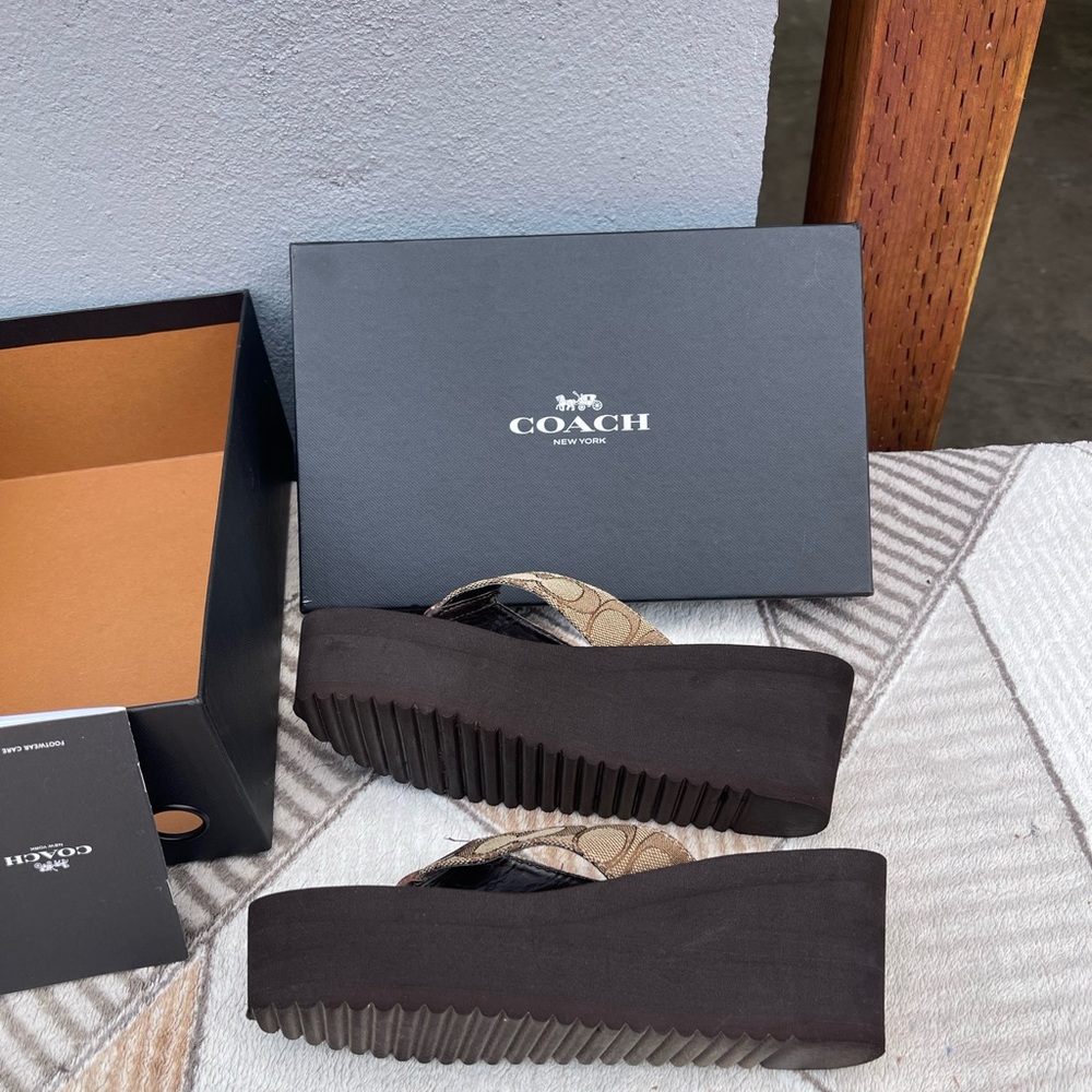 Coach Tan and Brown Sandals - Picture 5 of 9